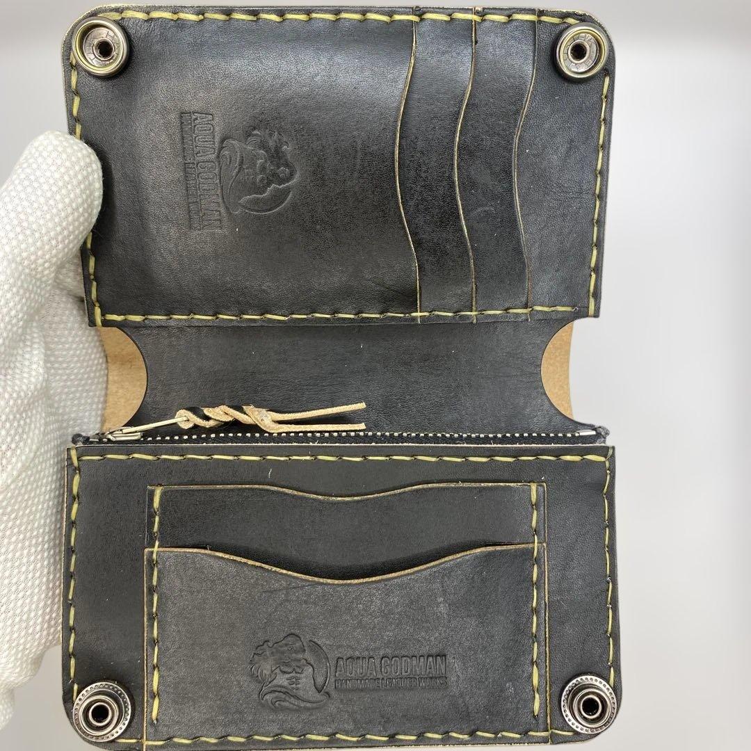 無骨！お札折らずに収納 手染めミドルトラッカーウォレット BTW0703