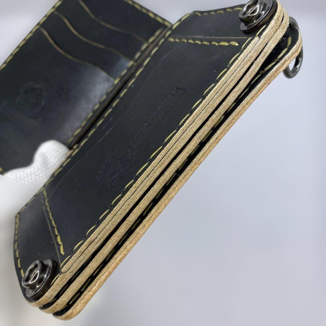 無骨！お札折らずに収納 手染めミドルトラッカーウォレット BTW0703