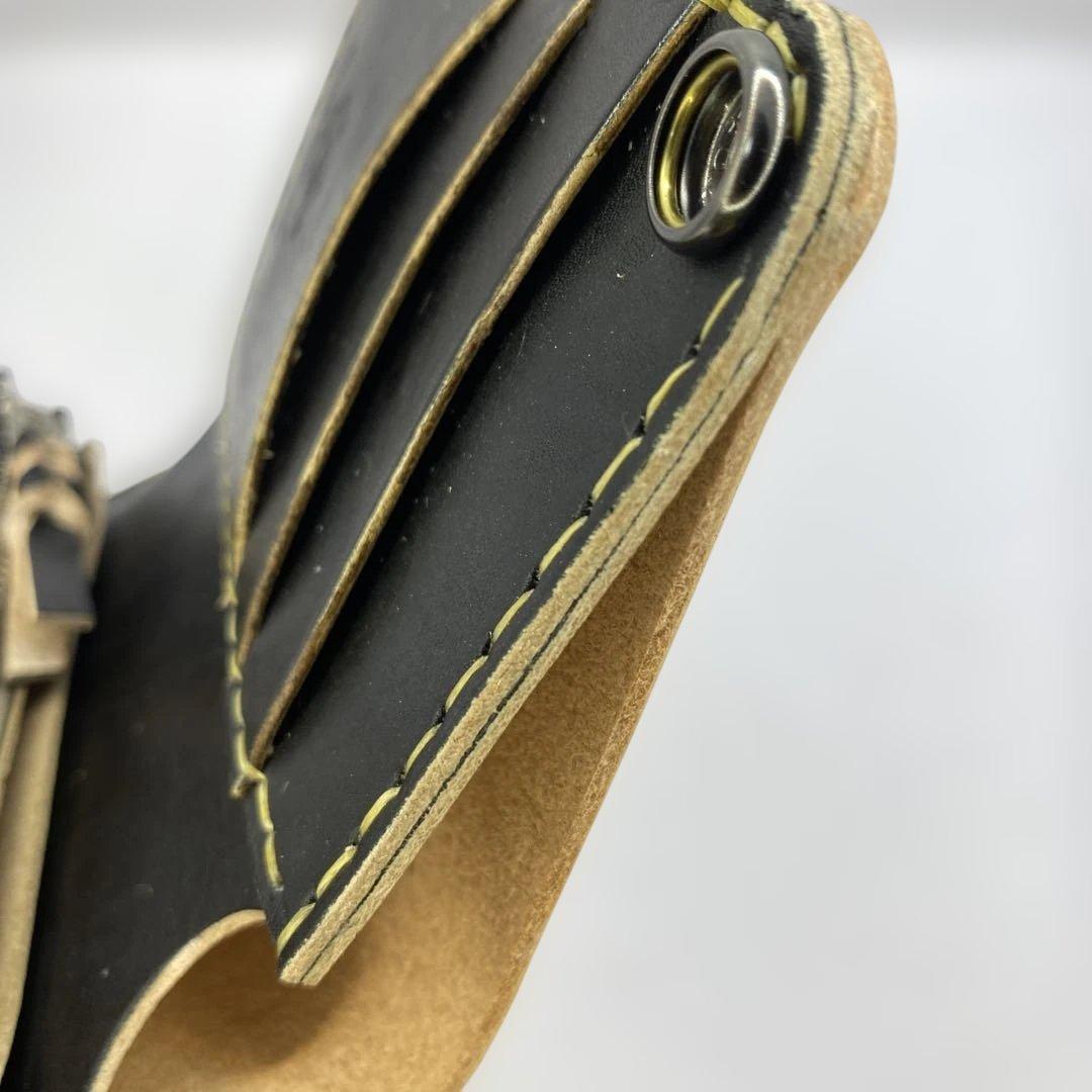 無骨！お札折らずに収納 手染めミドルトラッカーウォレット BTW0703