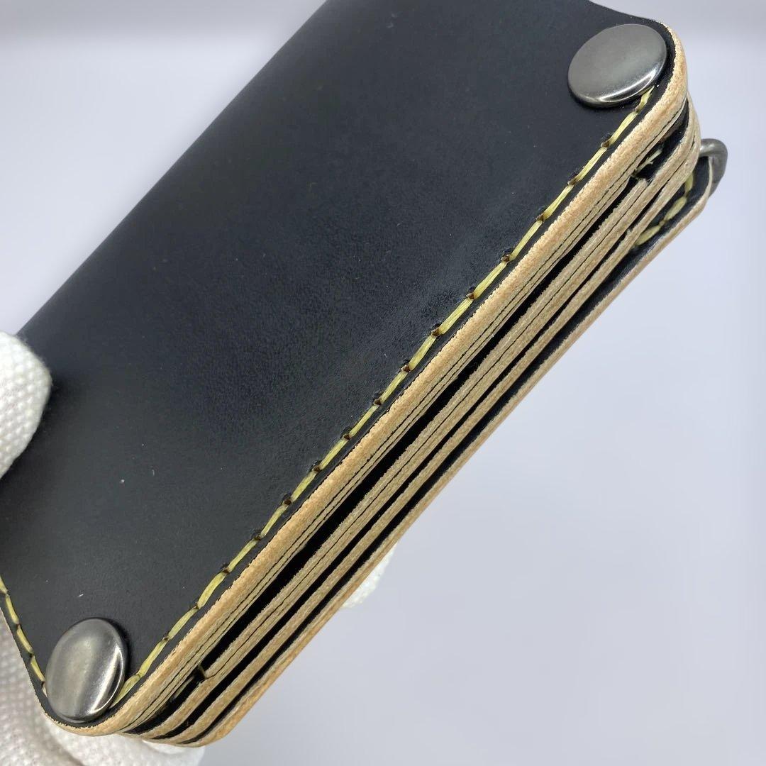 無骨！お札折らずに収納 手染めミドルトラッカーウォレット BTW0703