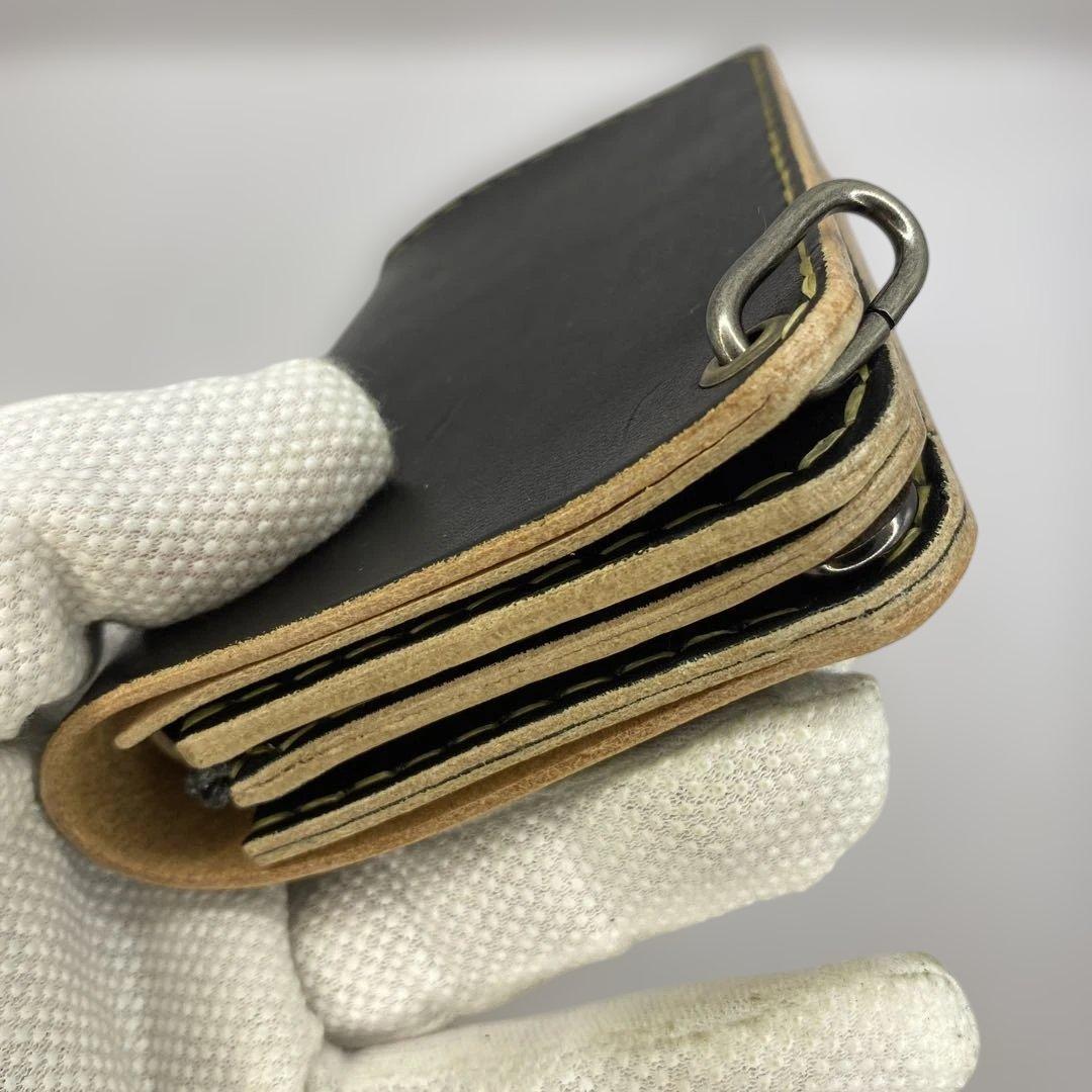 無骨！お札折らずに収納 手染めミドルトラッカーウォレット BTW0703