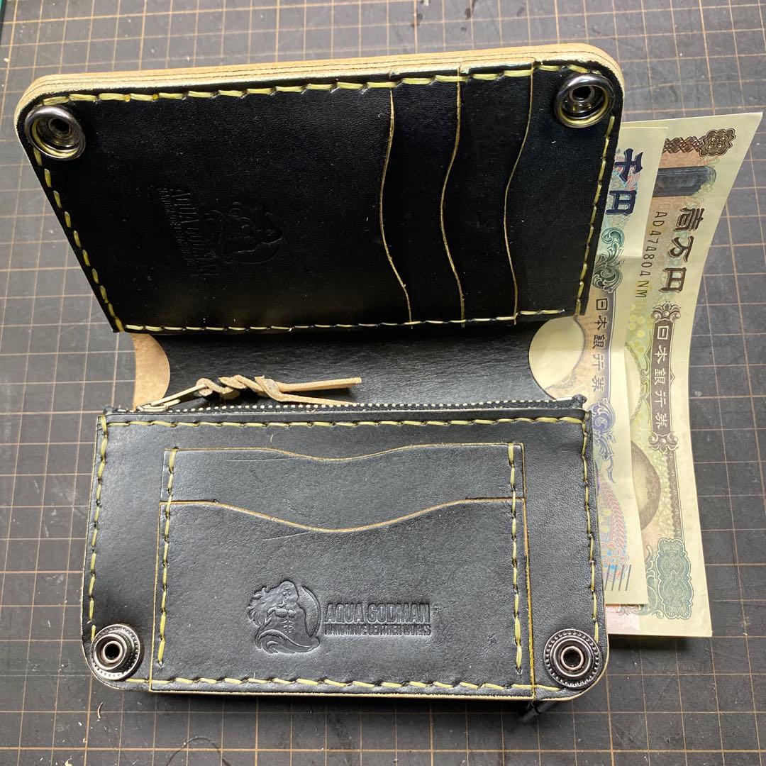 無骨！お札折らずに収納 手染めミドルトラッカーウォレット BTW0703