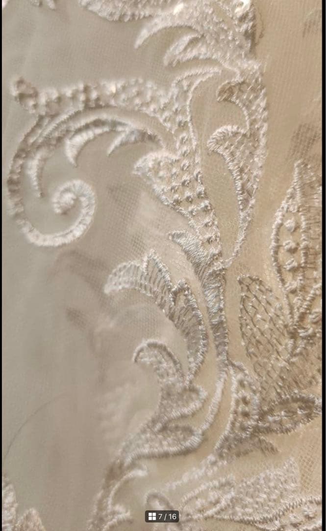 インポートウェディングベールDemetrios 約3mロングトレーン　匿名送込