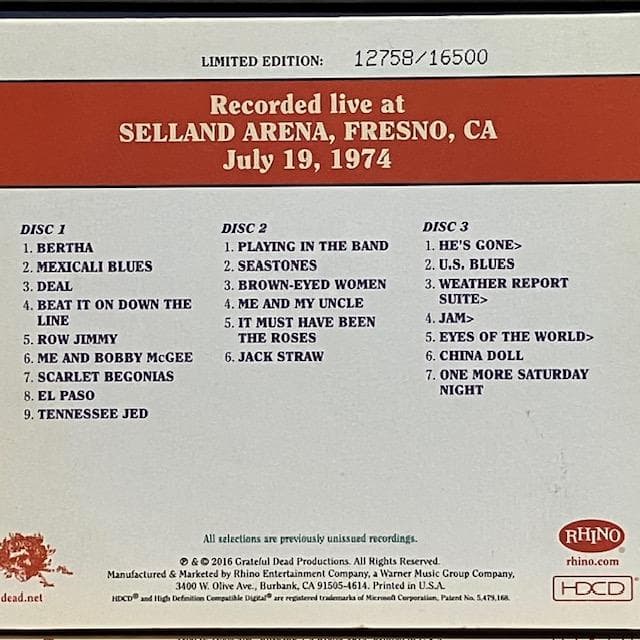 洋楽 Grateful Dead - Dave's Picks Vol. 17