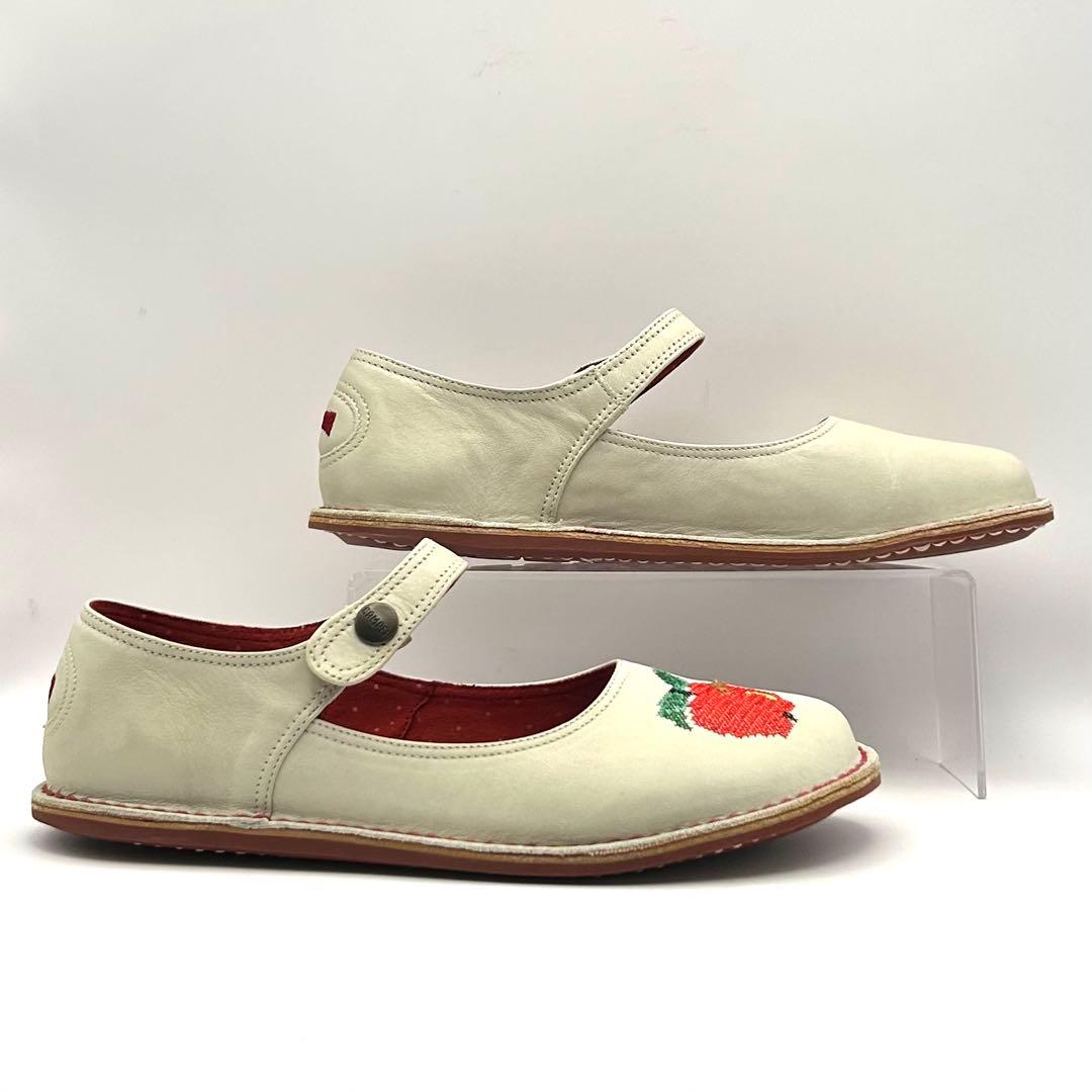 極美品✨ CAMPER 【25㎝】 TWINS レザー フラット パンプス