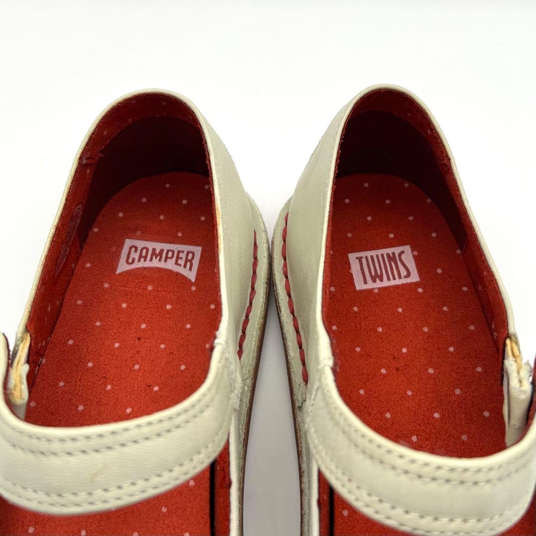 極美品✨ CAMPER 【25㎝】 TWINS レザー フラット パンプス
