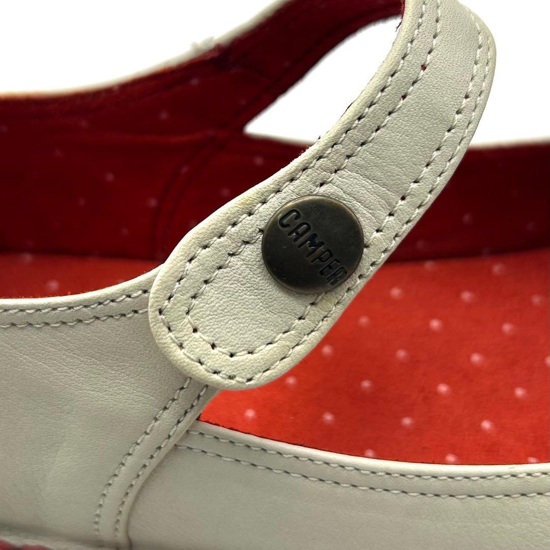 極美品✨ CAMPER 【25㎝】 TWINS レザー フラット パンプス