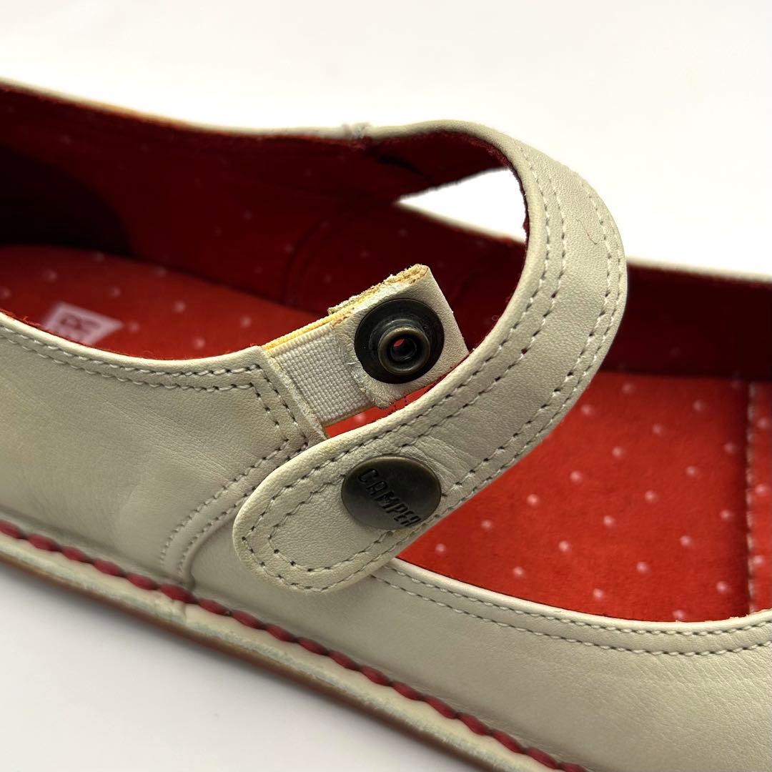 極美品✨ CAMPER 【25㎝】 TWINS レザー フラット パンプス