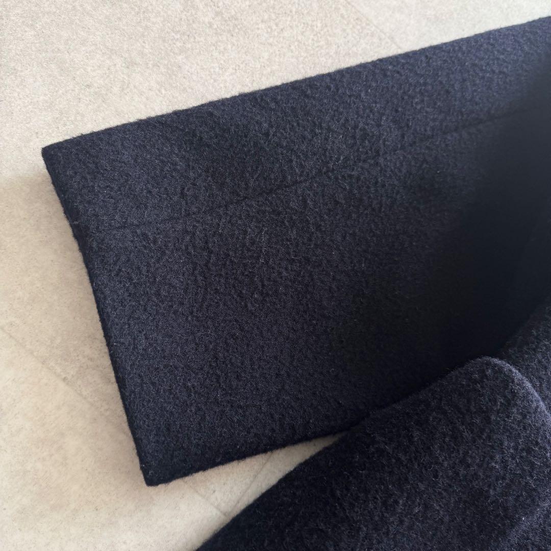 コムデギャルソン　AD1997　ロングコート　紺色　ビッグカラー　ファー