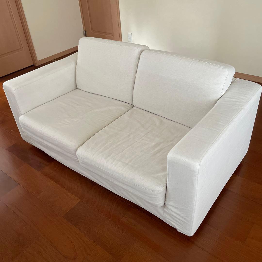 無印良品　2人がけソファ 生成り 取扱説明書付き