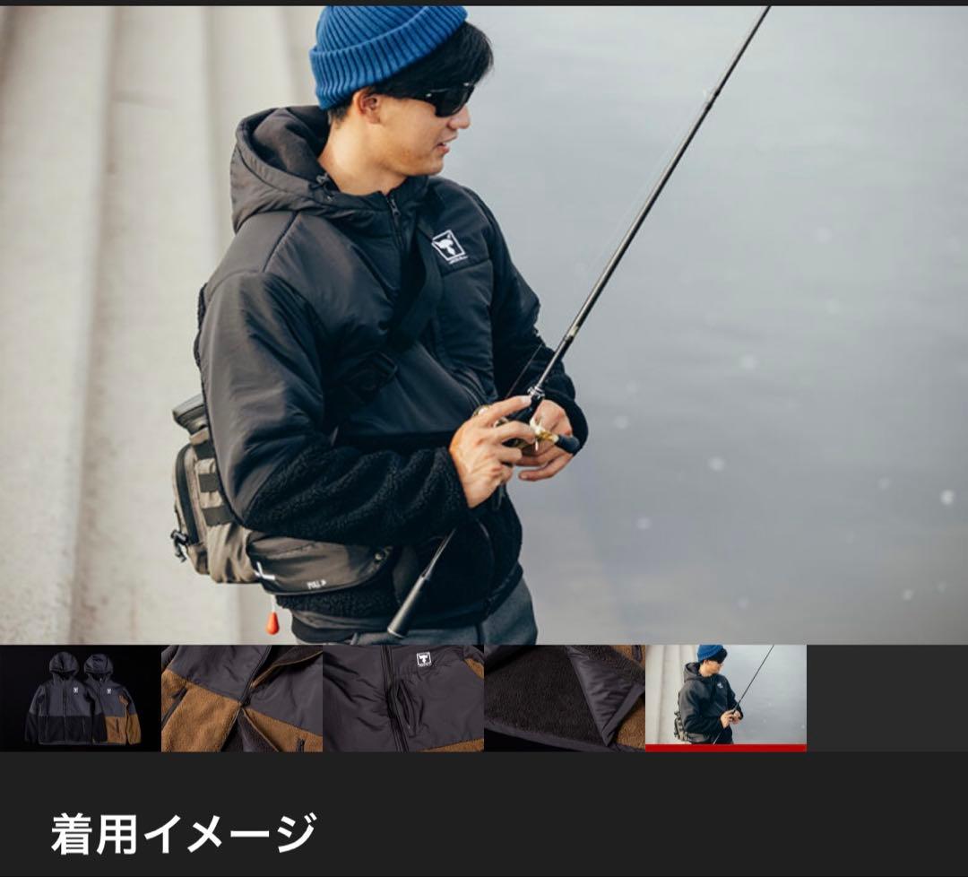 ジャッカルフリースフーディジャケット S ブラック