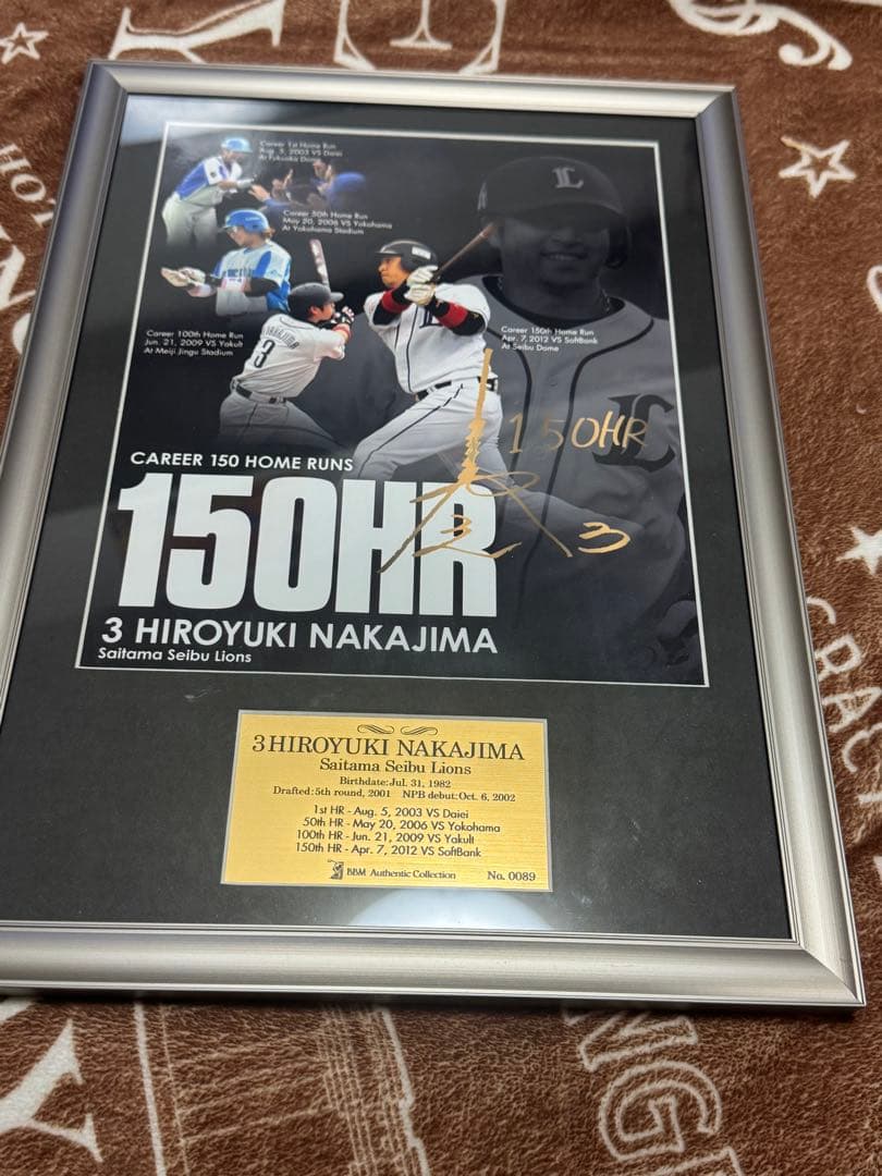 中島宏之　150HR記念　フォトパネル