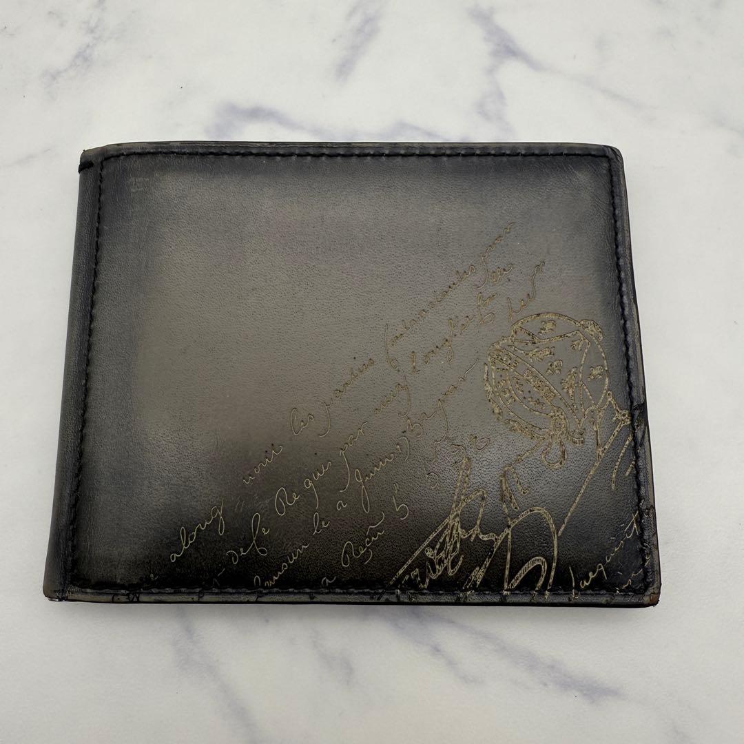 【BERLUTI】ベルルッティ カリグラフィ マネークリップ二つ折り札入れ