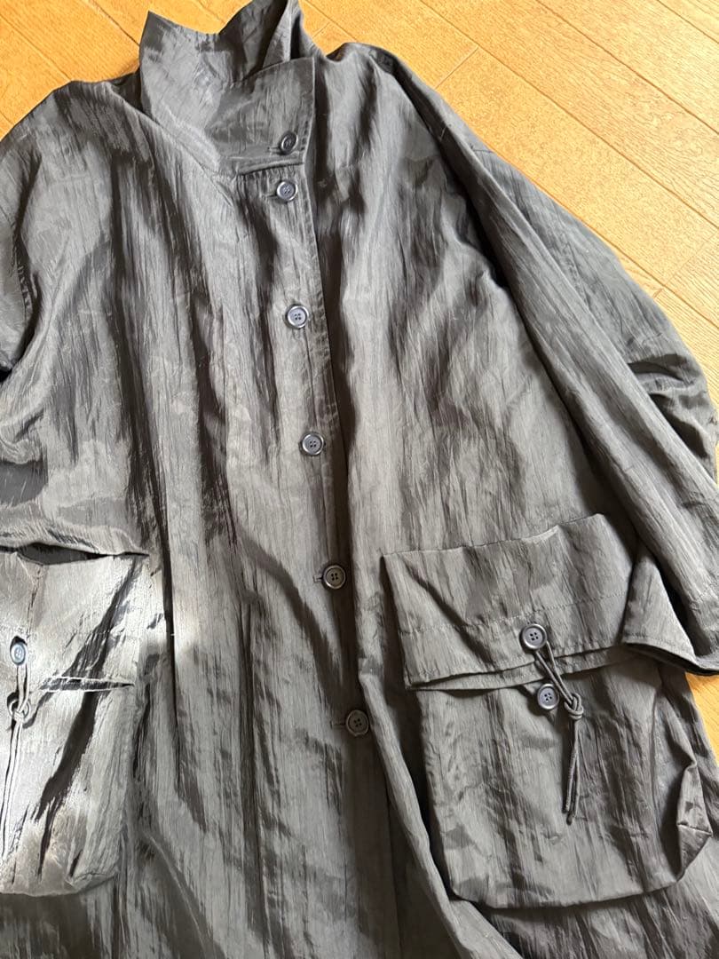 ヤッコマリカルド フリースインナー付き ナイロンコート 墨黒