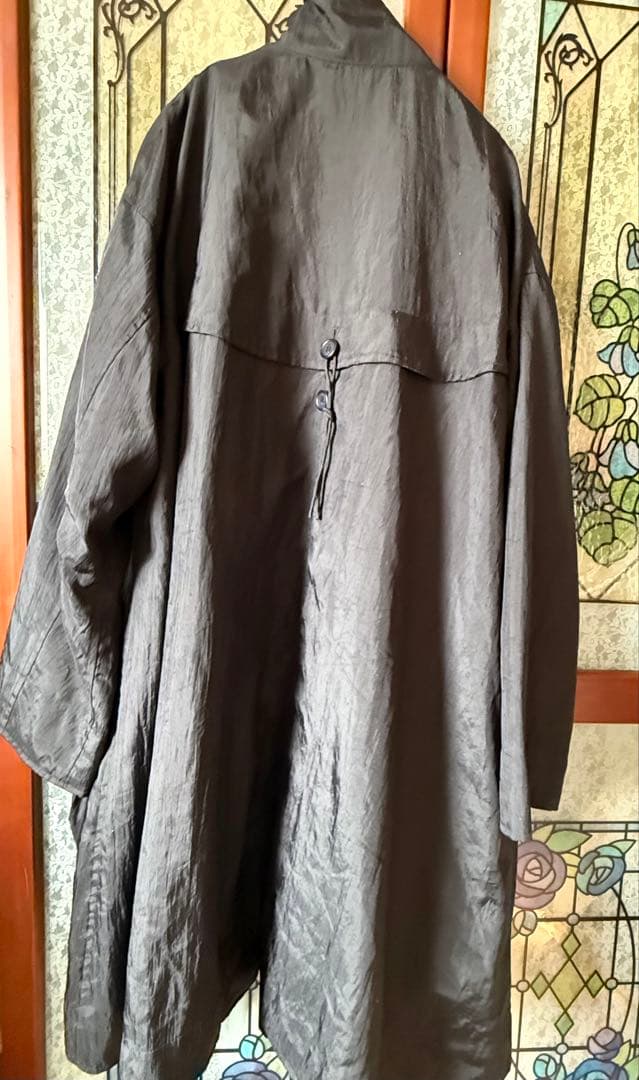 ヤッコマリカルド フリースインナー付き ナイロンコート 墨黒