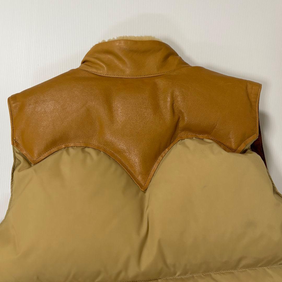 ロッキーマウンテン　フェザーベッド　ダウンベスト　ベージュ　レディース