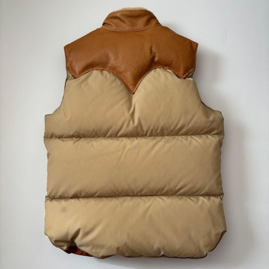 ロッキーマウンテン　フェザーベッド　ダウンベスト　ベージュ　レディース
