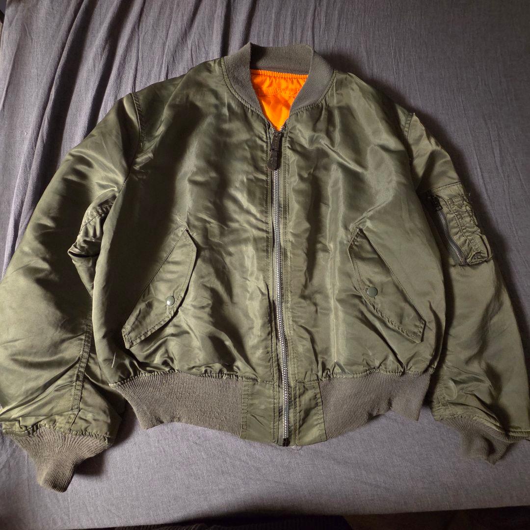 90s USA製 ALPHA INDUSTRIES MA-1 L