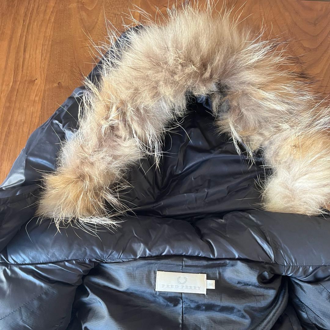 FRED PERRY フレッドペリー　リアルファー付きダウンベスト　PERTEX