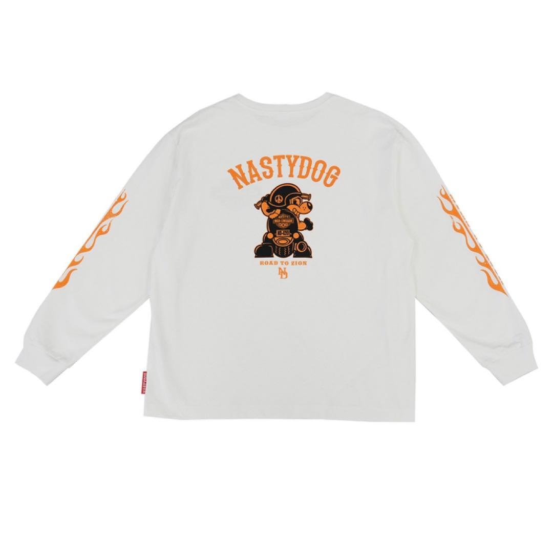 【新品未使用】Nastydog ロングスリーブ Tシャツ ホワイト Lサイズ