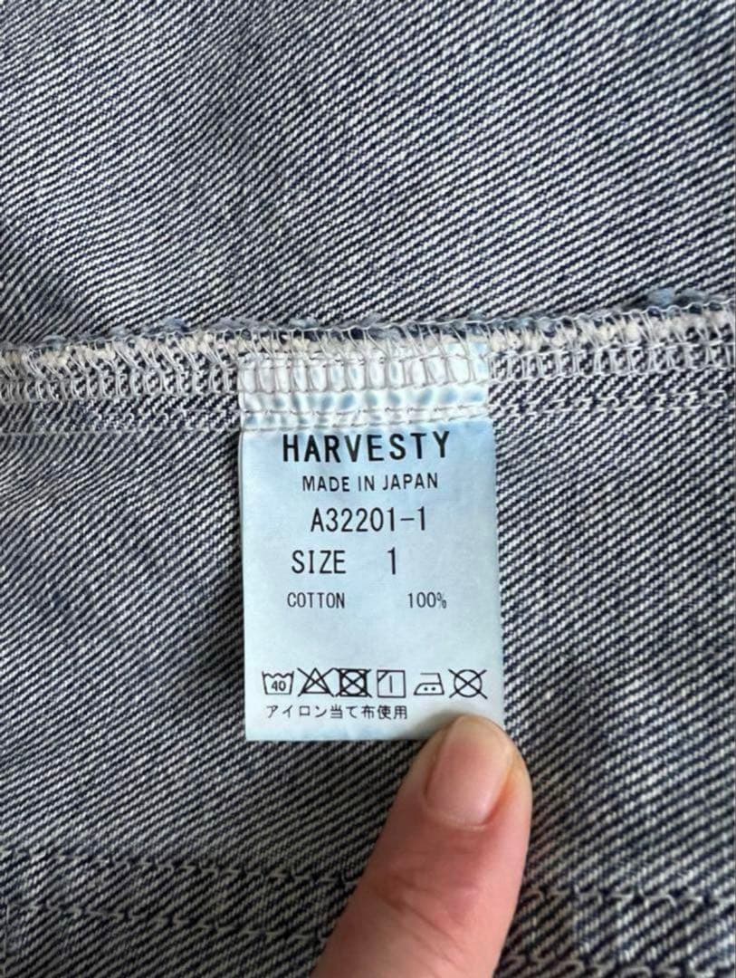 “ハーベスティ”デニムカバーオール・ユニセックス・ユーズド加工・サイズ1