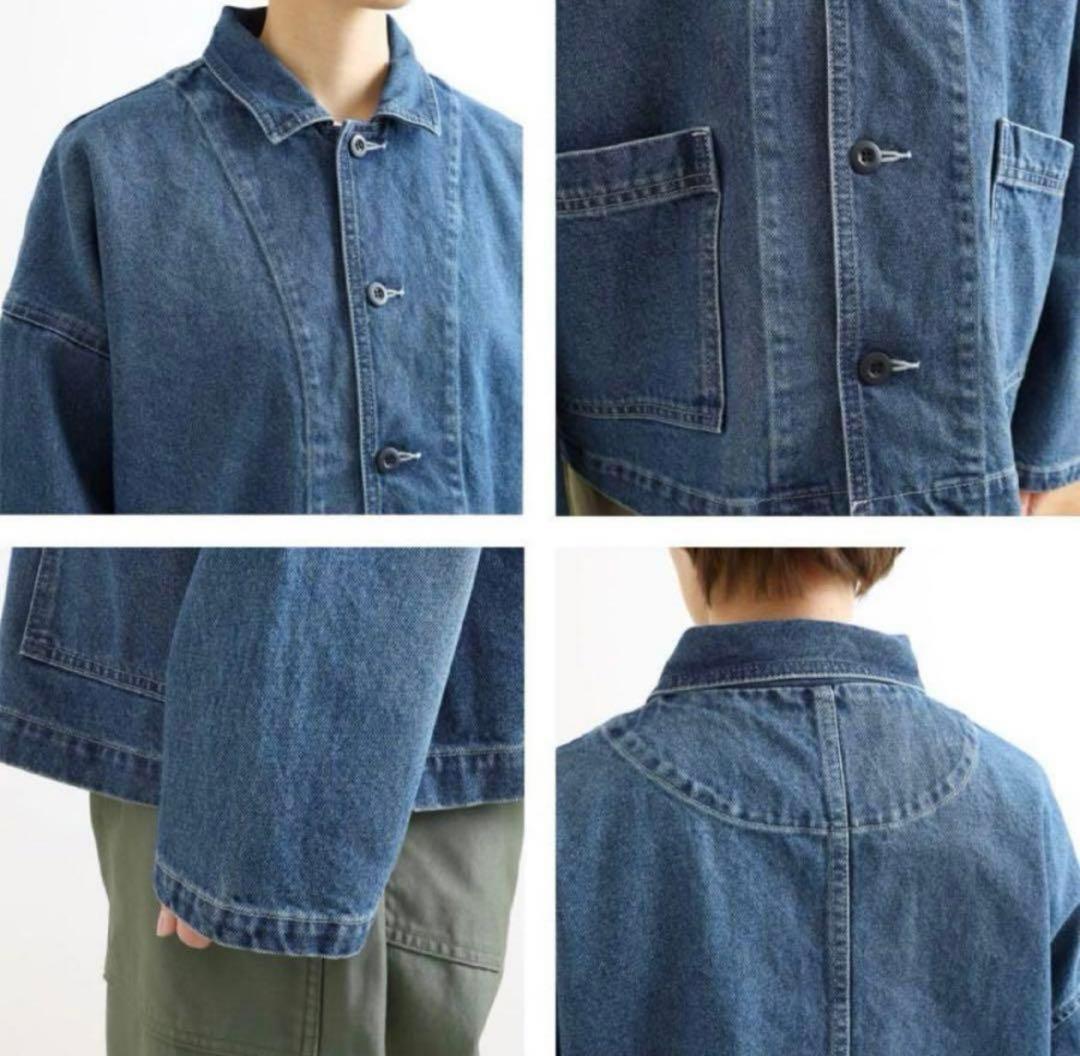 “ハーベスティ”デニムカバーオール・ユニセックス・ユーズド加工・サイズ1