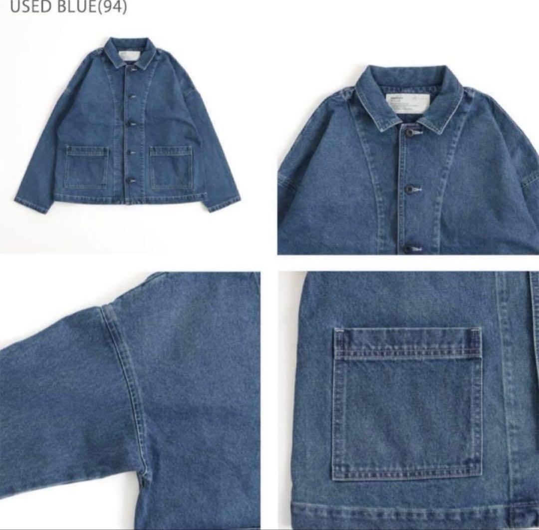 “ハーベスティ”デニムカバーオール・ユニセックス・ユーズド加工・サイズ1