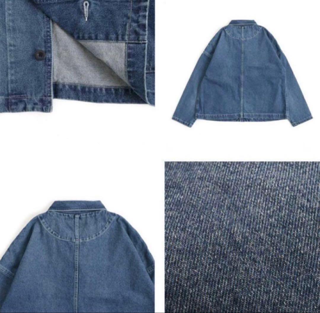 “ハーベスティ”デニムカバーオール・ユニセックス・ユーズド加工・サイズ1