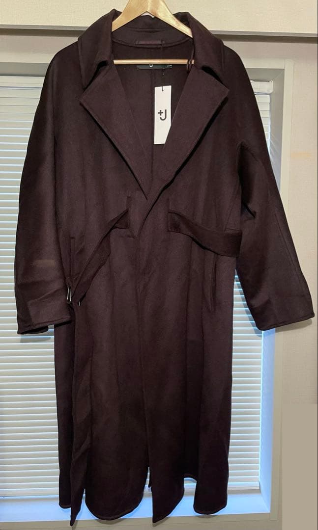 UNIQLO +J カシミヤブレンドラップロングコート　ブラウンXXL