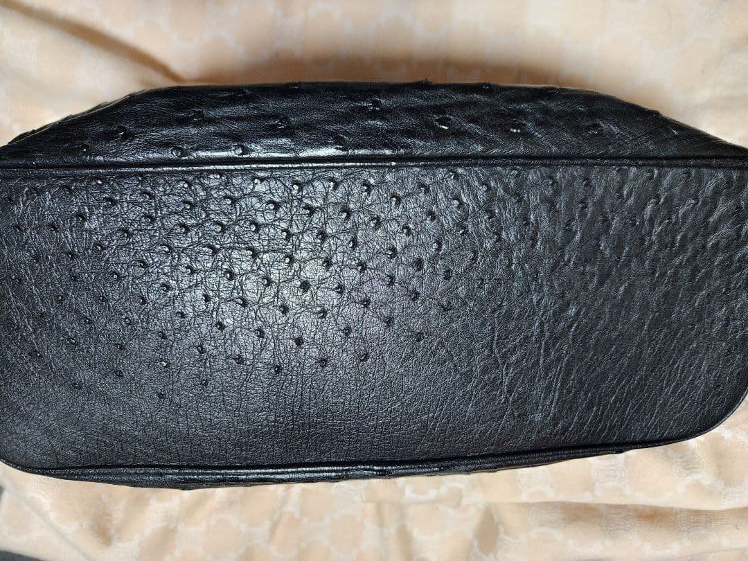 Gucci希少!ミニオーストリッチレザー ハンドバッグ 黒