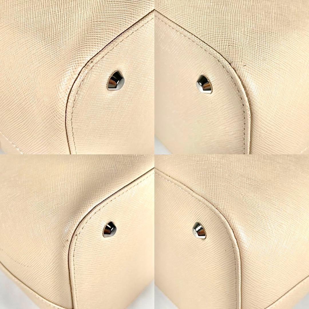 【極美品】バーバリー トートバッグ レザー 白 A4可 ノバチェック ビジネス