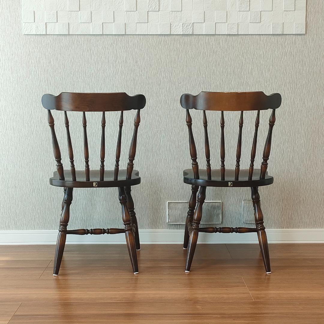 飛騨産業　キツツキ　ウィンザーチェア　2脚セット②