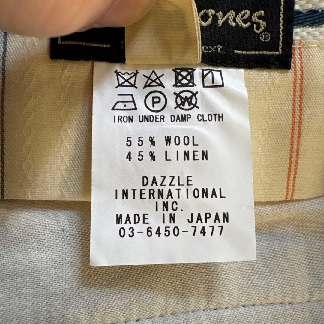 【新品未使用】ドライボーンズ ウールネップ極太 ロカビリー ワイド2タックパンツ