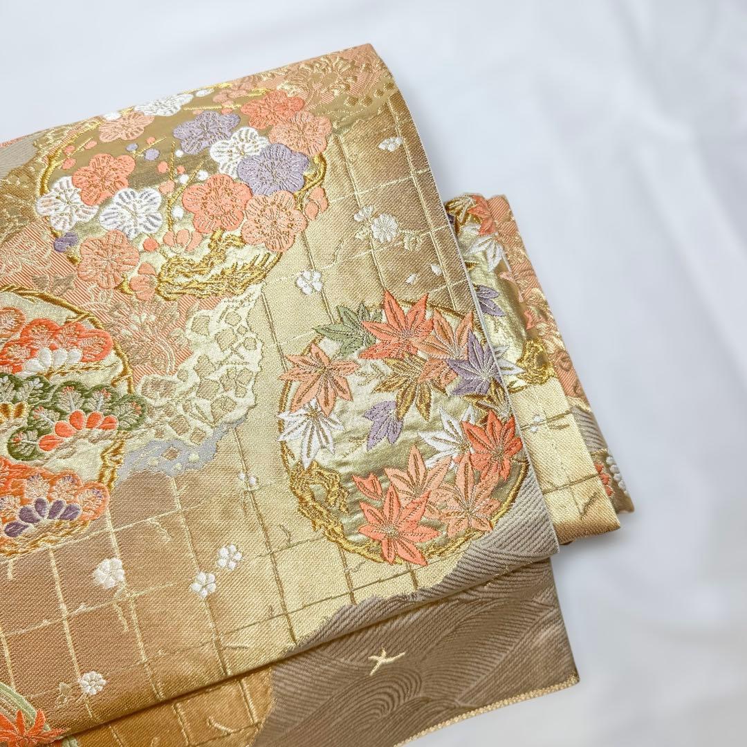 やっこ様 一体型 ワンタッチ帯 作り帯 マジックテープ 豪華 袋帯 二重太鼓