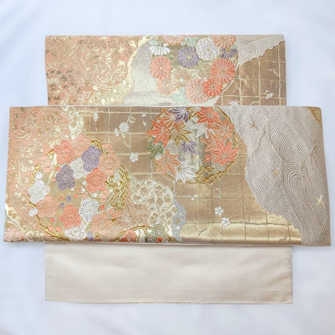 やっこ様 一体型 ワンタッチ帯 作り帯 マジックテープ 豪華 袋帯 二重太鼓