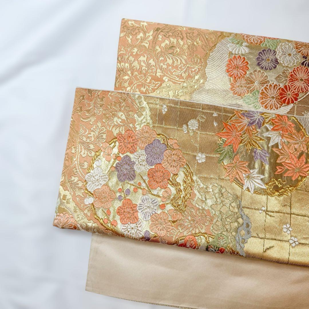 やっこ様 一体型 ワンタッチ帯 作り帯 マジックテープ 豪華 袋帯 二重太鼓