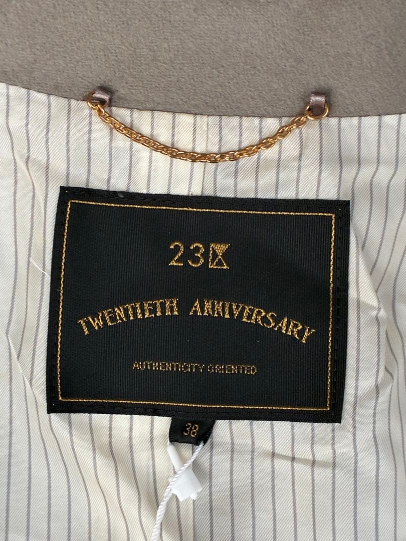 新品　23区　20周年限定コート　ロロピアーナ生地　グレージュ　M