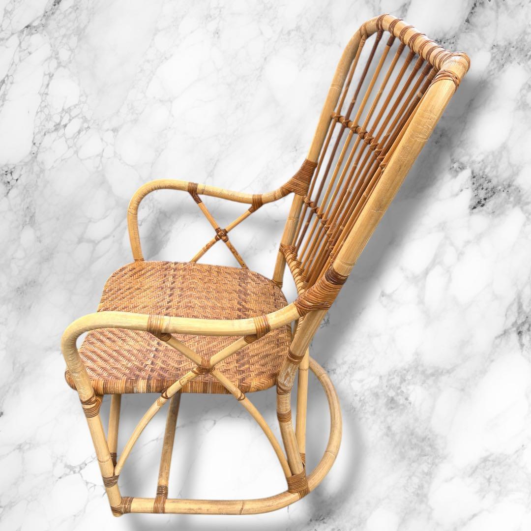 【Kazama】カザマ家具 ダイニングチェア 椅子 籐 ラタンチェア