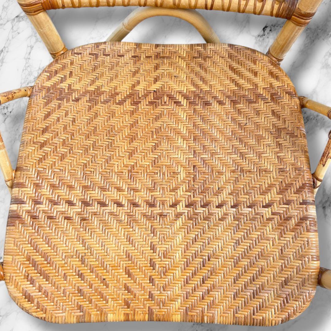 【Kazama】カザマ家具 ダイニングチェア 椅子 籐 ラタンチェア