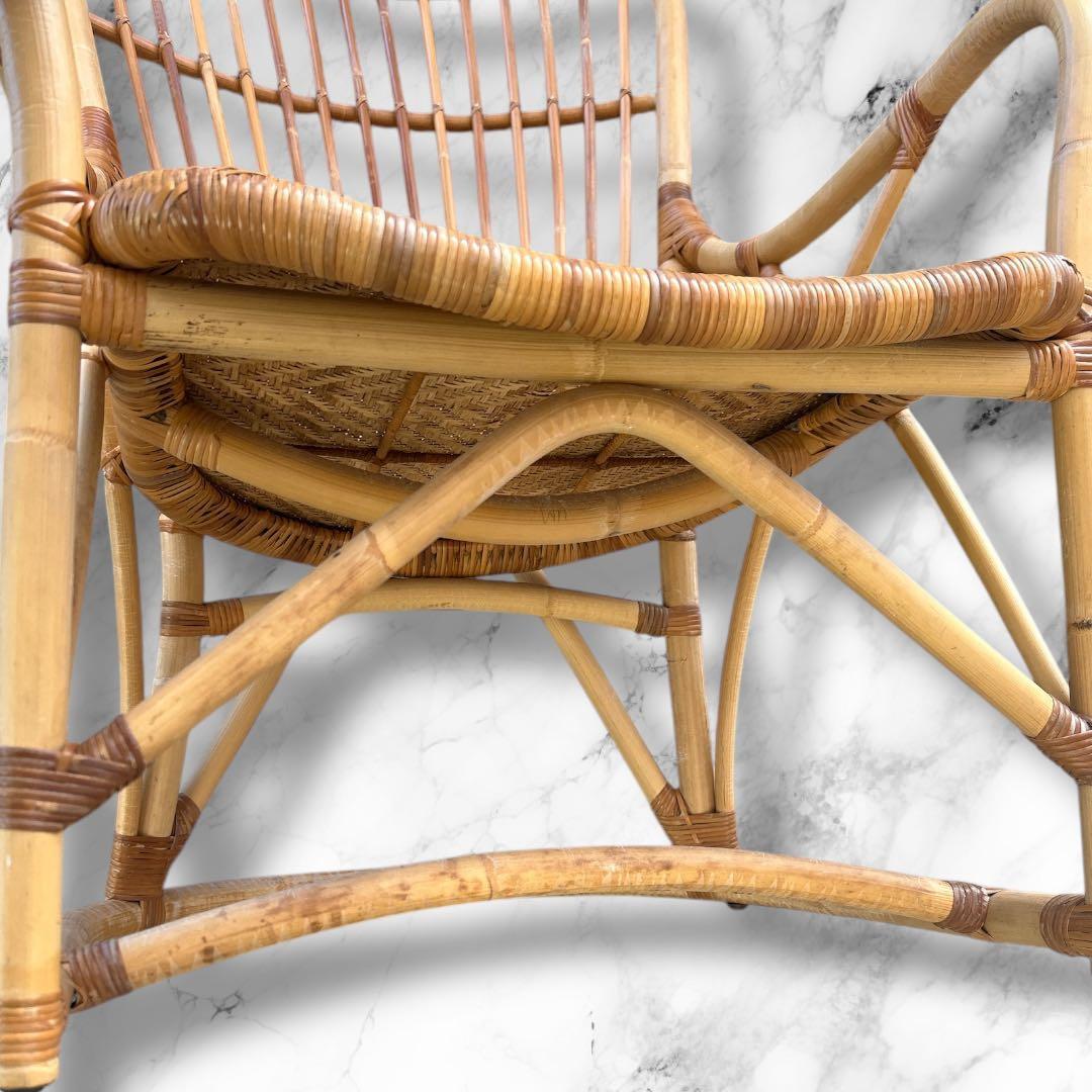 【Kazama】カザマ家具 ダイニングチェア 椅子 籐 ラタンチェア