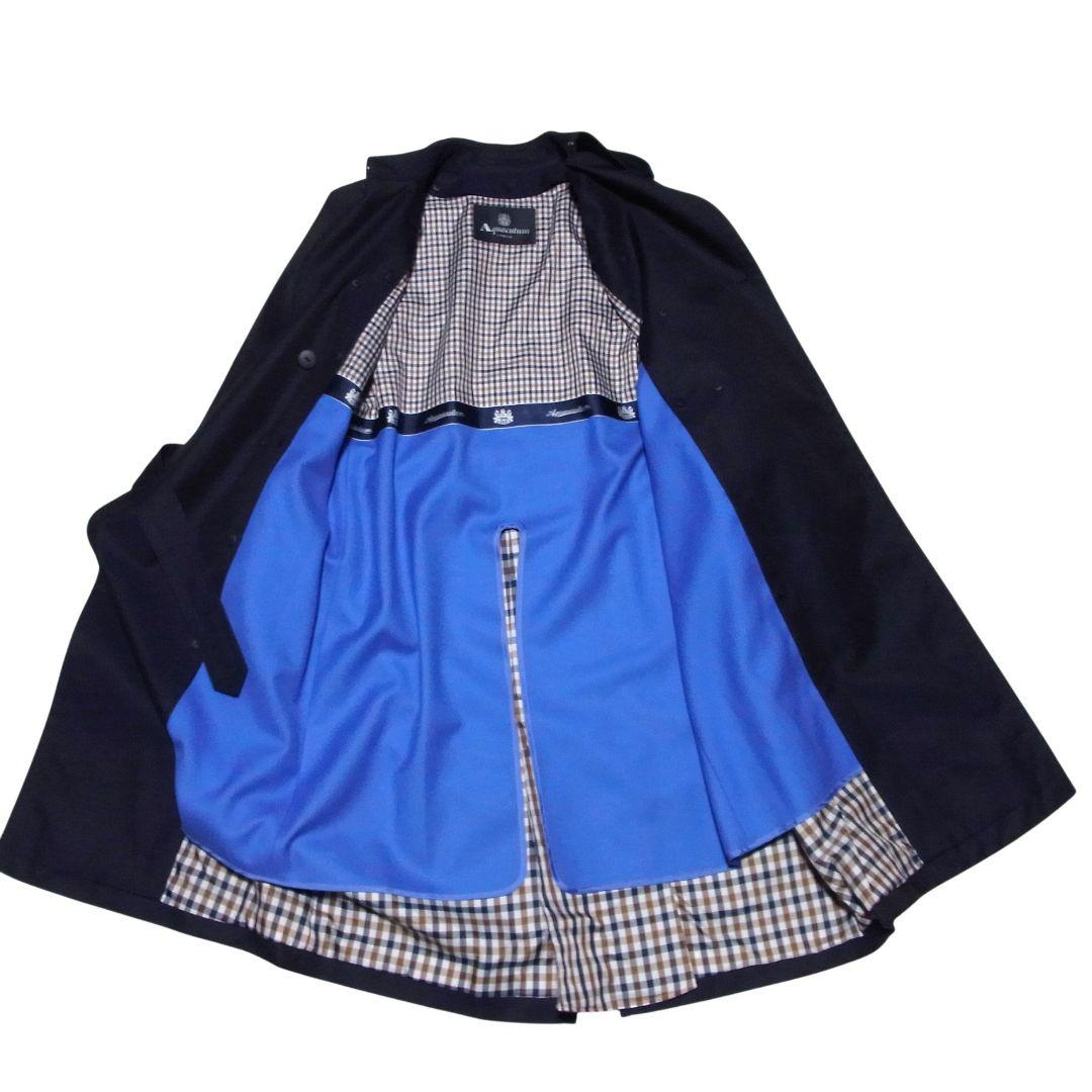 アクアスキュータム トレンチコート ロング ブルーライナー 6 ネイビー