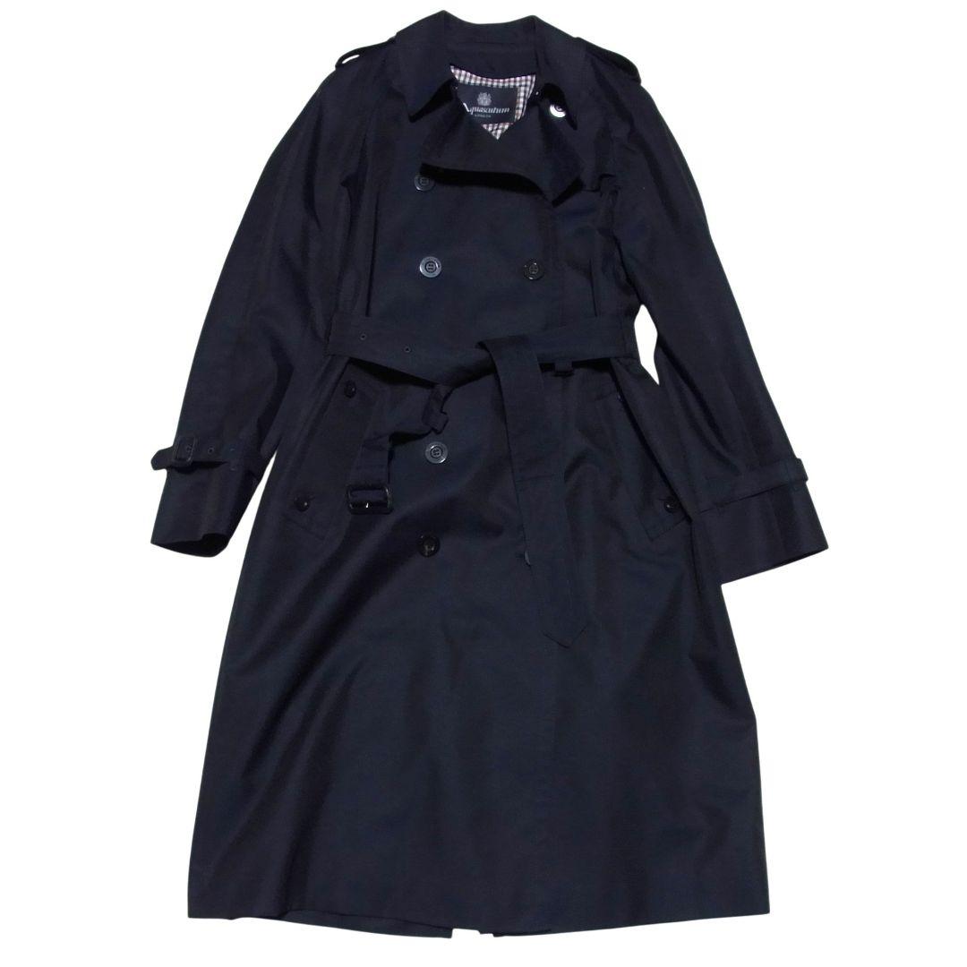 アクアスキュータム トレンチコート ロング ブルーライナー 6 ネイビー