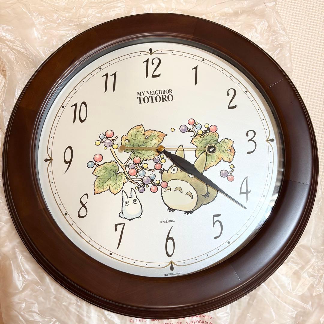 【美品】RHYTHM リズム となりのトトロ 掛け時計 4KG690MA06