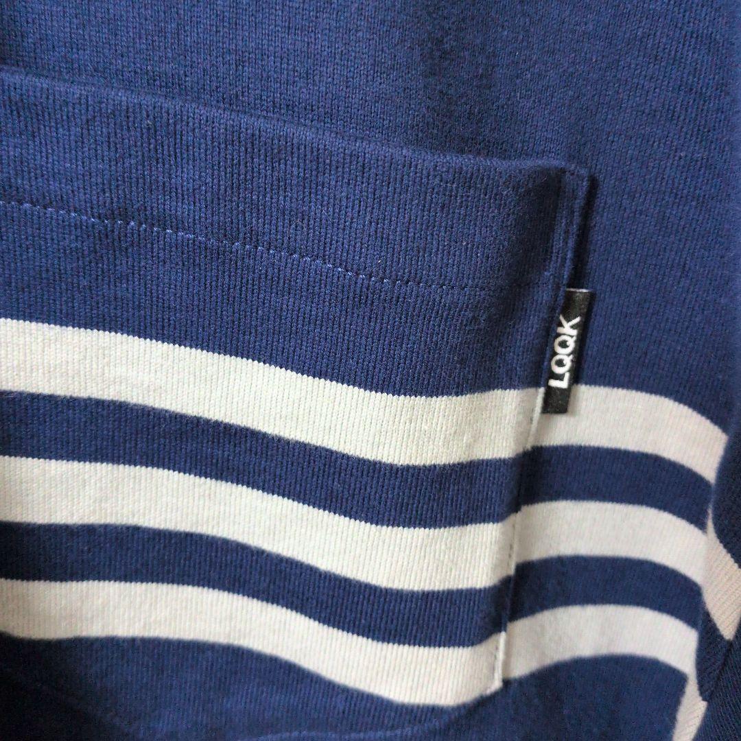トップス LQQK STUDIO L/S RUGBY BORDER POCKET TEE