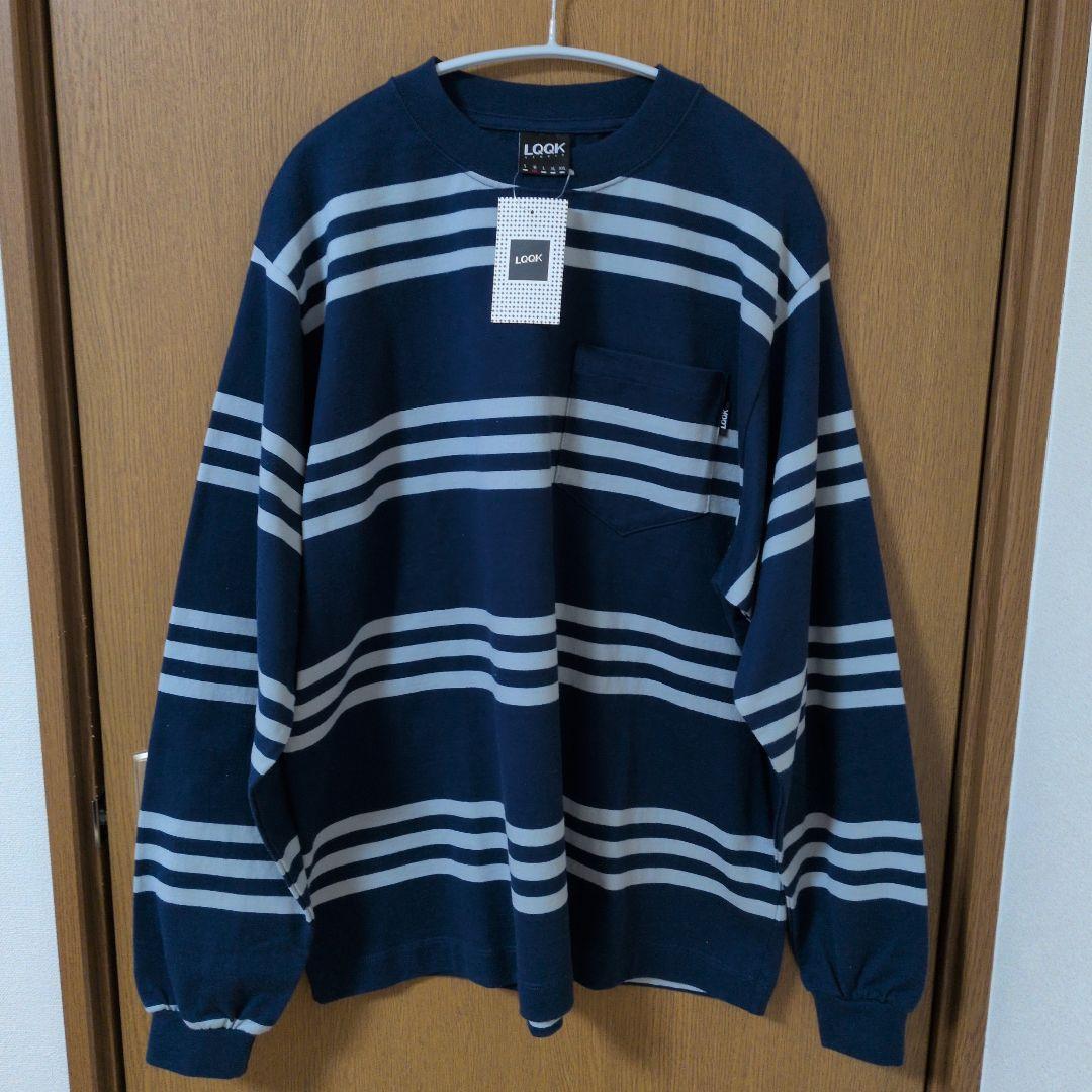 トップス LQQK STUDIO L/S RUGBY BORDER POCKET TEE