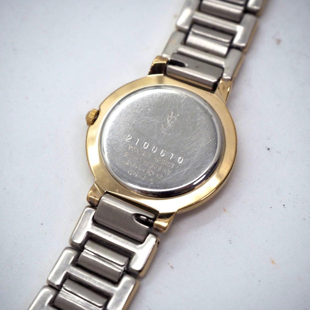 382 YvesSaintLaurent レディース 時計 ブラック ゴールド