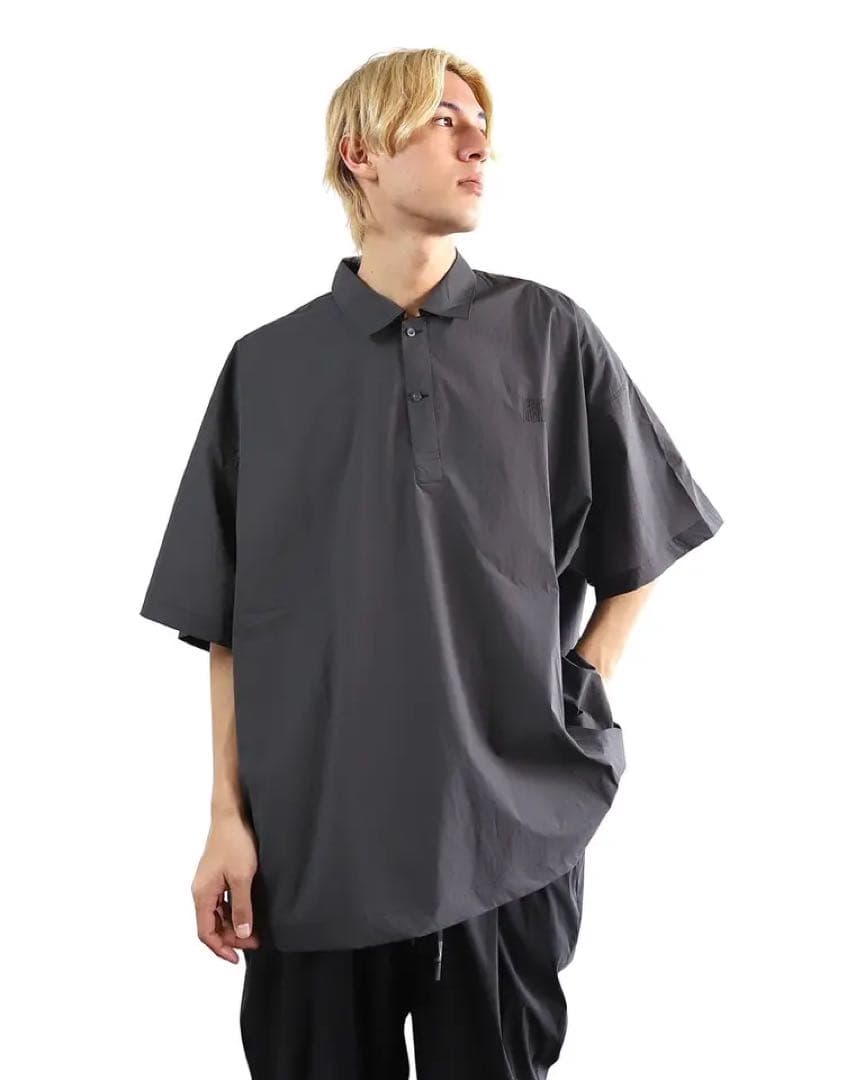 トップス S.F.C BIG NYLON POLO XXL D grey