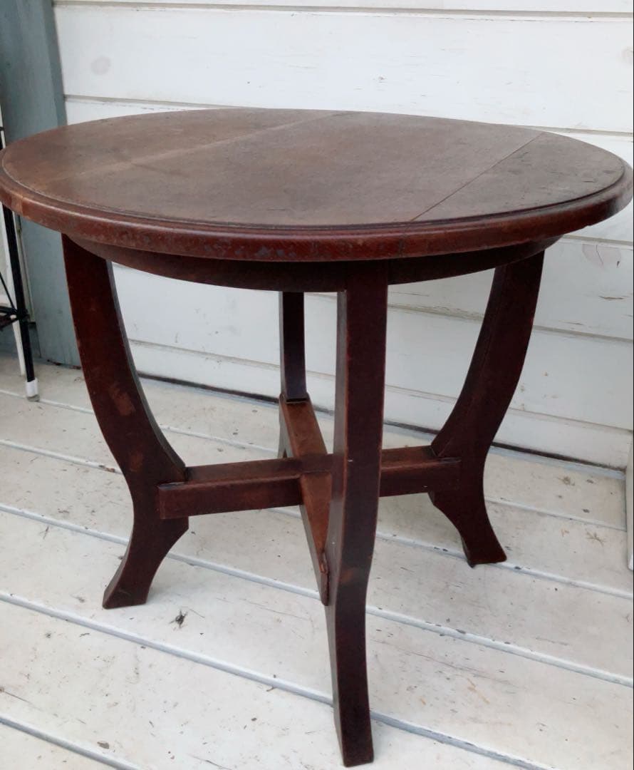 アンティーク　ラウンドテーブル　　シンプルデスク　カフェテーブル