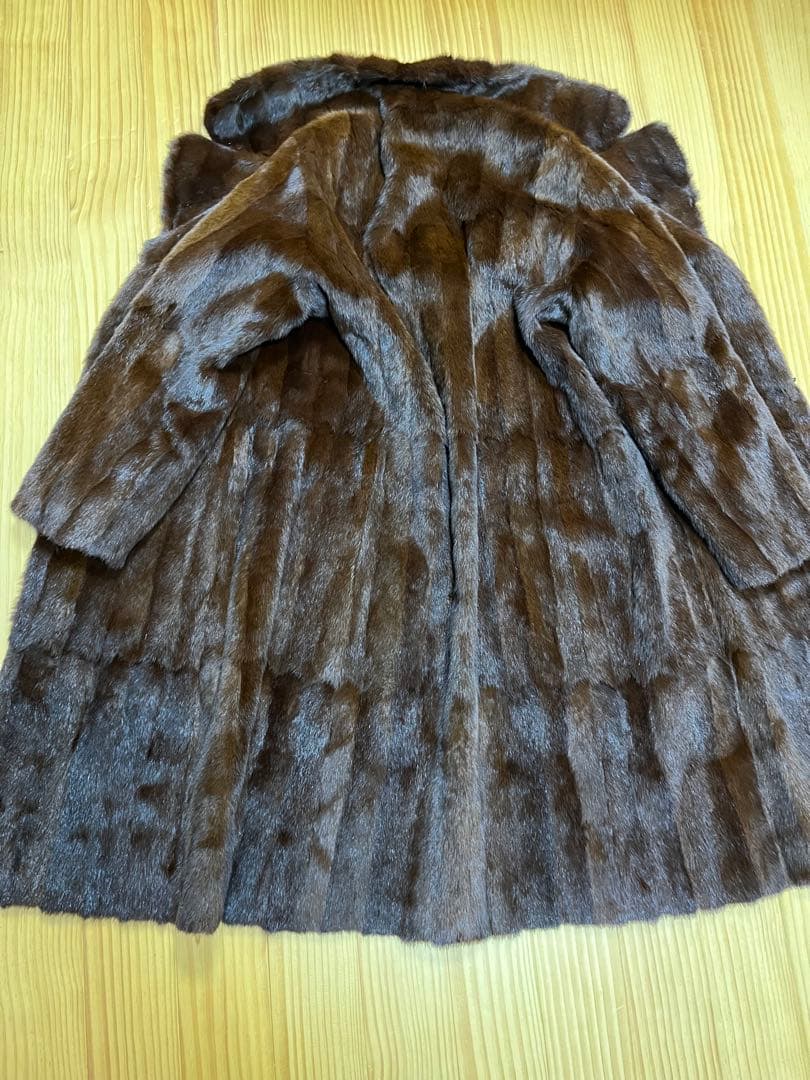 ミンク　ブラウン ロングファーコート