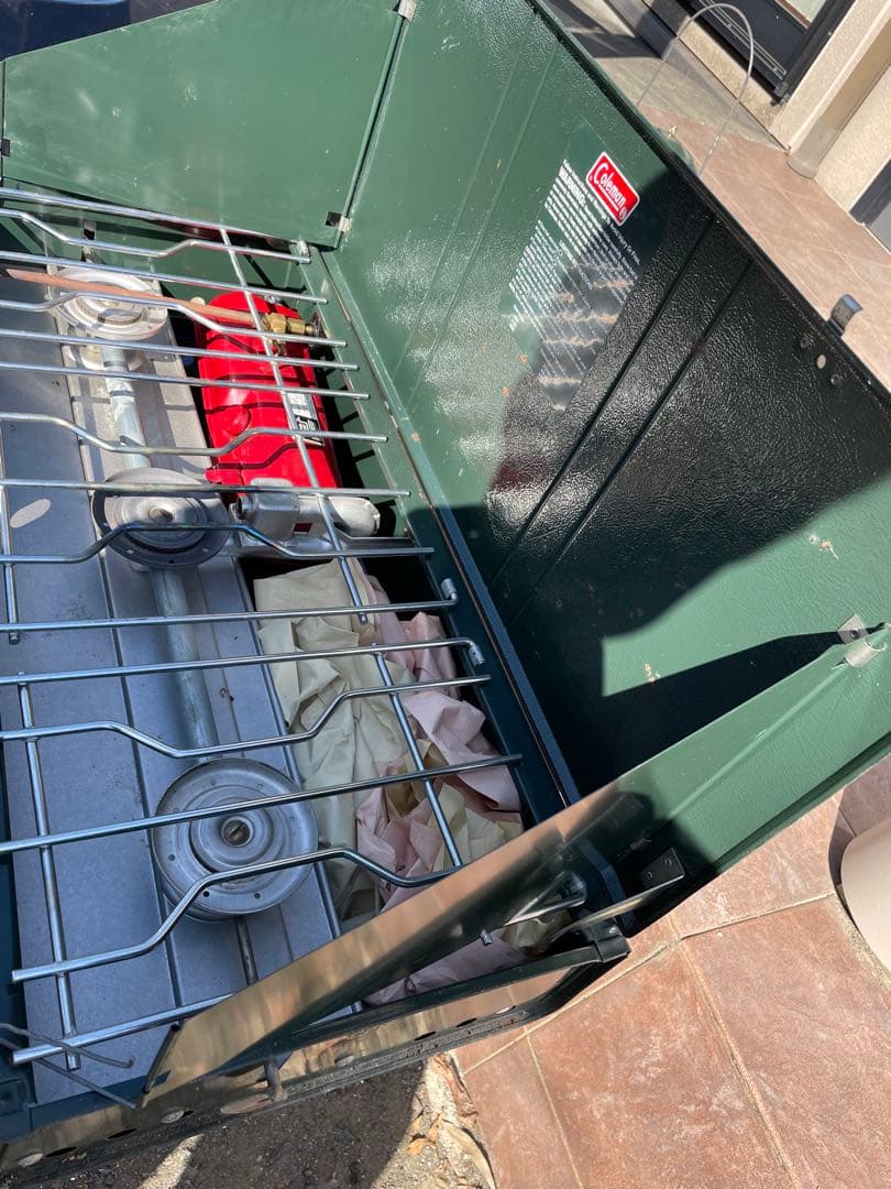 Coleman 3点セット 3口ガスストーブ ハイスタンド ガソリンランタン